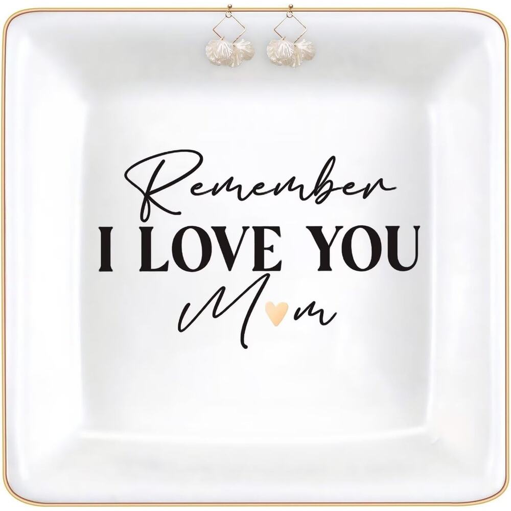 Ceramic Ring Dish Jewelry Tray for Mom Sister Friends (2-Pack) - Picture 2 of 7